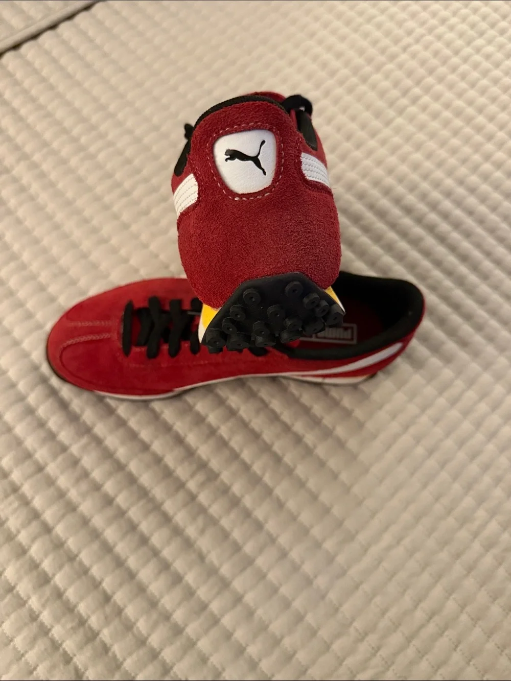 Puma Easy Riders red suede sneakers